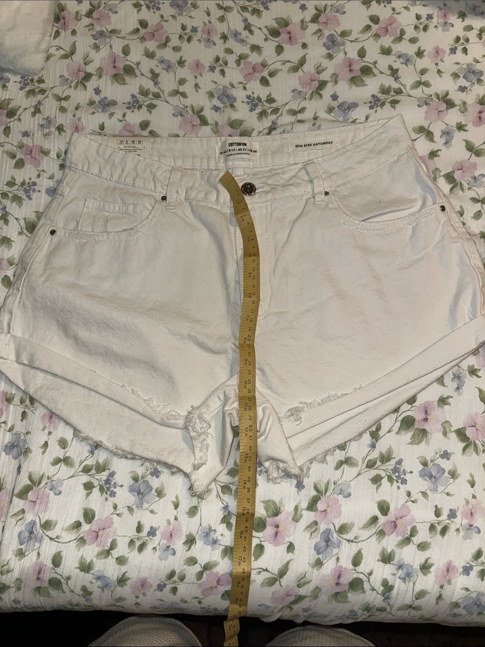 White High-Rise Women’s Denim Shorts - Cotton:On